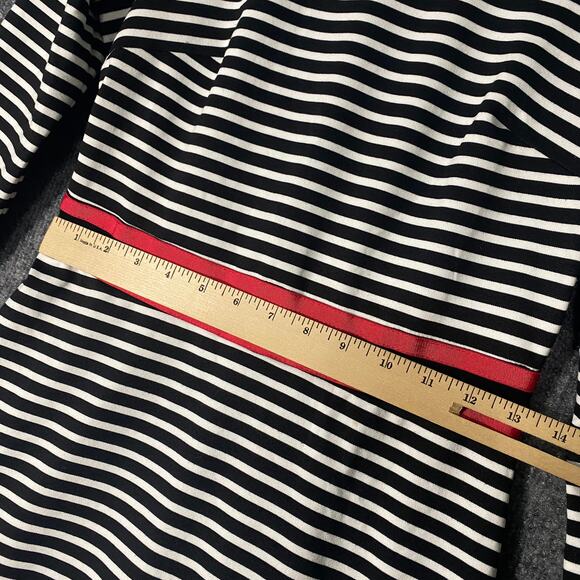 Draper James Mini Dress XS Black White Striped Persley Ponte Knit Preppy - Picture 7 of 11